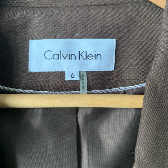 Calvin Klein Brown Pant Suit with Jacket Size 6 - Picture 4 of 14